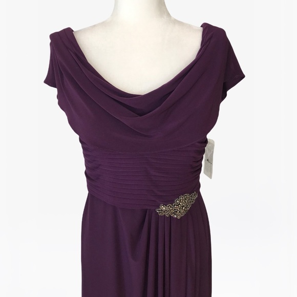 Alex Evenings Cowl-Neck A-Line Women’s Dress - 6/8 - Picture 11 of 17